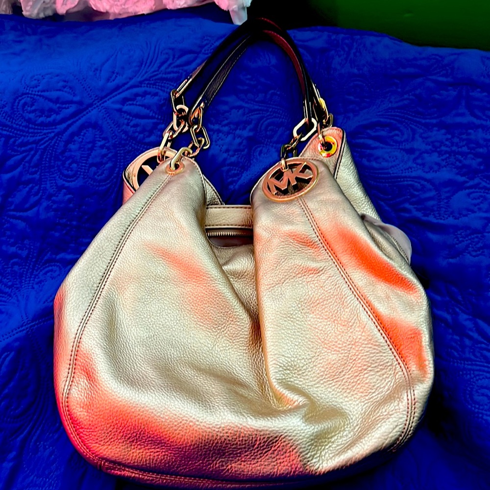 Authentic Michael Kors hobo bag in gold